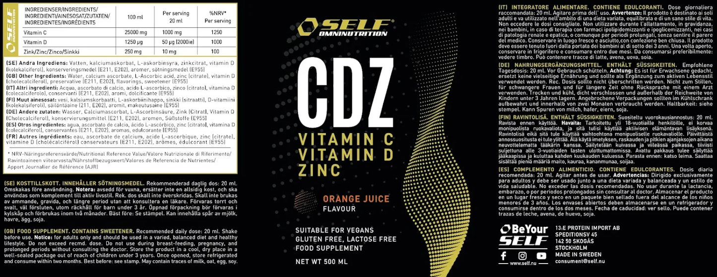CDZ Vitamine C, D e Zinco